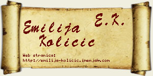 Emilija Količić vizit kartica